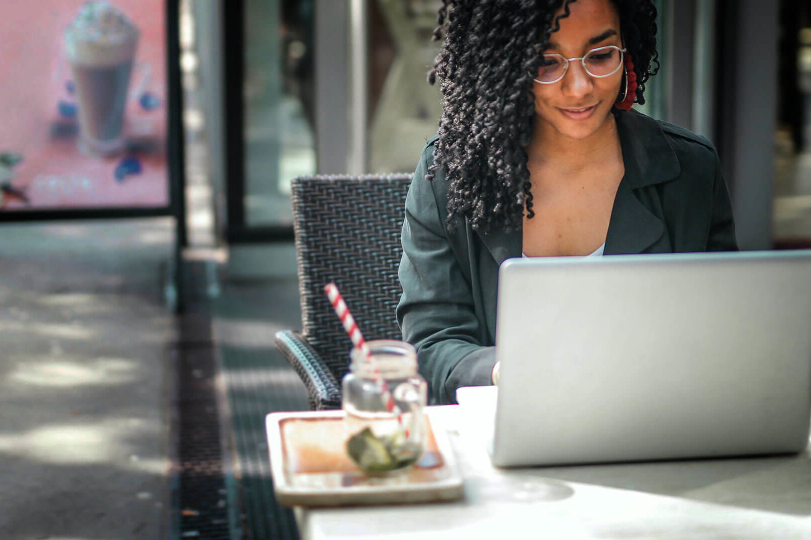 woman with laptop